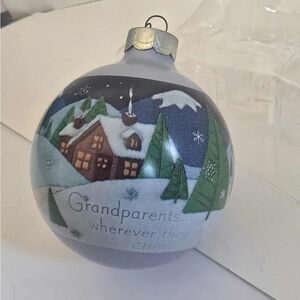 Hallmark Ornament 1984 Grandparents Glass Ball